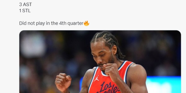 开云中国官方网站-52战赢35场超额完成指标！快船官方为泰伦卢点赞：小卡三节34分|达拉斯独行侠队|洛杉矶快船队|NBA常规赛|科怀-伦纳德|泰伦-卢_新浪体育_新浪新闻